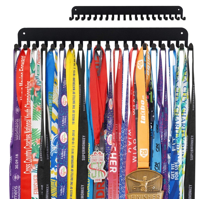 Miayork Runner Medal Hanger Display - Sturdy Marathon Medal Display Easy to Install-Race Medal Holder Wall Hanger for Sports Gymnastic,Soccer,Runner,Wrest,Football,Basketball - Image 1